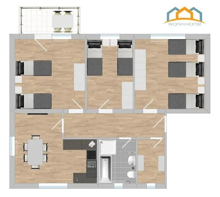 Sad502 - Komfortable Monteurwohnung Schwandorf in Bayern